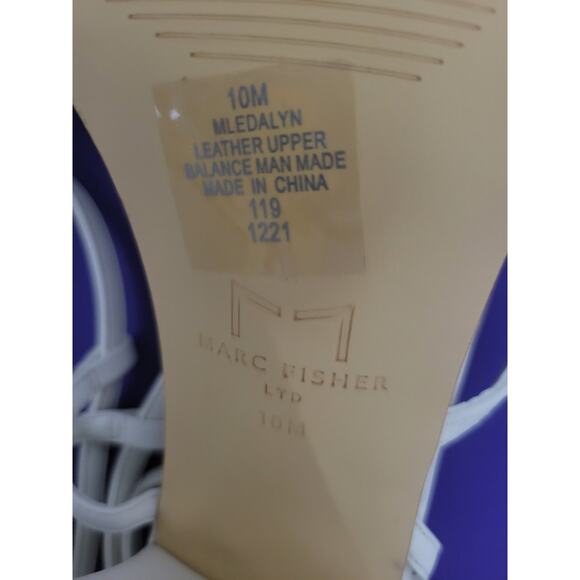 Marc Fisher LTD Edalyn Ivory Ankle Strap Sandal, Sz 10M -- NIB/NWT - Picture 15 of 16